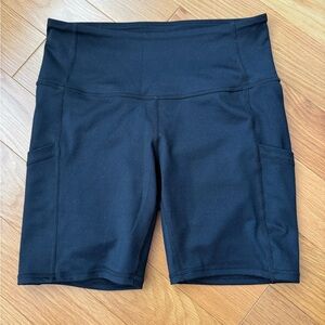 Z by Zella high waist black bike shorts with pockets. Size small!